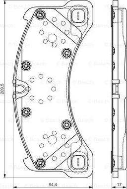 BOSCH 0 986 TB3 217 - Kit pastiglie freno, Freno a disco www.autoricambit.com