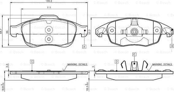 BOSCH 0 986 TB2 949 - Kit pastiglie freno, Freno a disco www.autoricambit.com