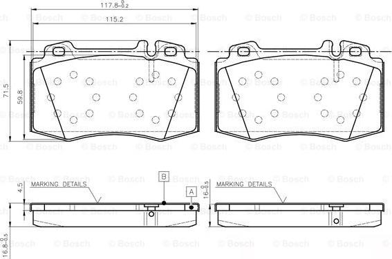 BOSCH 0 986 TB2 958 - Kit pastiglie freno, Freno a disco www.autoricambit.com