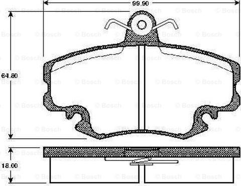 BOSCH 0 986 TB2 953 - Kit pastiglie freno, Freno a disco www.autoricambit.com