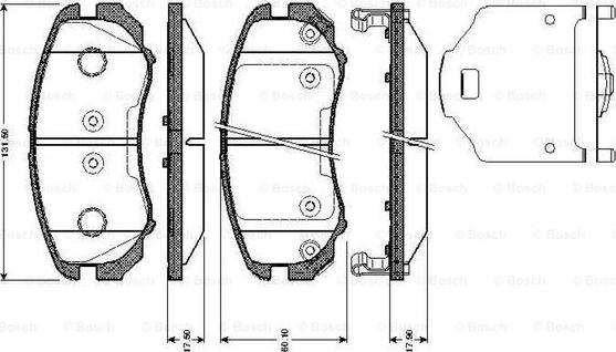 BOSCH 0 986 TB2 962 - Kit pastiglie freno, Freno a disco www.autoricambit.com