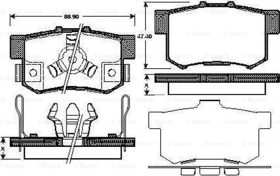 BOSCH 0 986 TB2 985 - Kit pastiglie freno, Freno a disco www.autoricambit.com