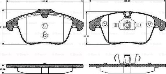 BOSCH 0 986 TB2 939 - Kit pastiglie freno, Freno a disco www.autoricambit.com