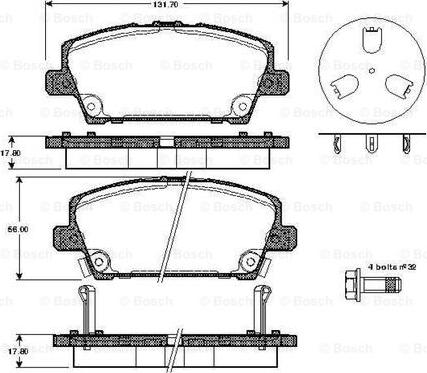 BOSCH 0 986 TB2 934 - Kit pastiglie freno, Freno a disco www.autoricambit.com