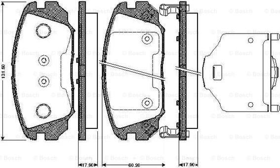 BOSCH 0 986 TB2 933 - Kit pastiglie freno, Freno a disco www.autoricambit.com