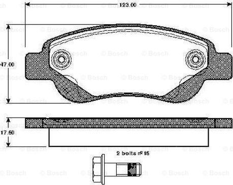 BOSCH 0 986 TB2 927 - Kit pastiglie freno, Freno a disco www.autoricambit.com