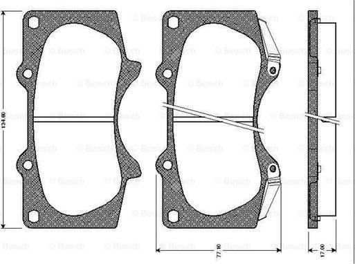 BOSCH 0 986 TB2 449 - Kit pastiglie freno, Freno a disco www.autoricambit.com