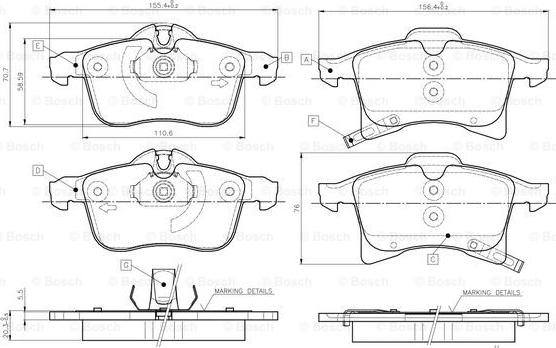 BOSCH 0 986 TB2 459 - Kit pastiglie freno, Freno a disco www.autoricambit.com