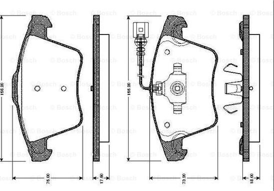 BOSCH 0 986 TB2 462 - Kit pastiglie freno, Freno a disco www.autoricambit.com