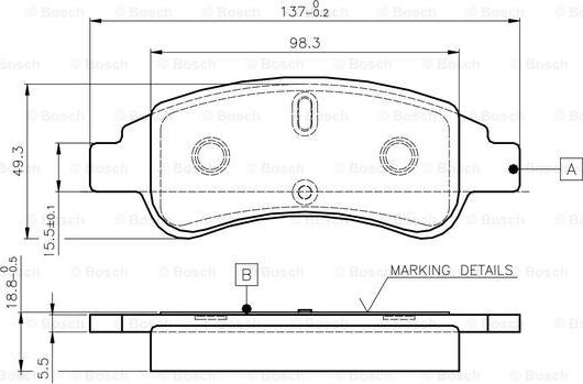 BOSCH 0 986 TB2 408 - Kit pastiglie freno, Freno a disco www.autoricambit.com