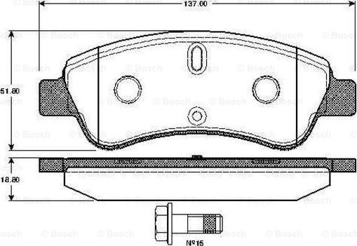 BOSCH 0 986 TB2 407 - Kit pastiglie freno, Freno a disco www.autoricambit.com