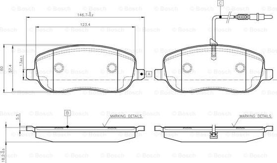 BOSCH 0 986 TB2 418 - Kit pastiglie freno, Freno a disco www.autoricambit.com