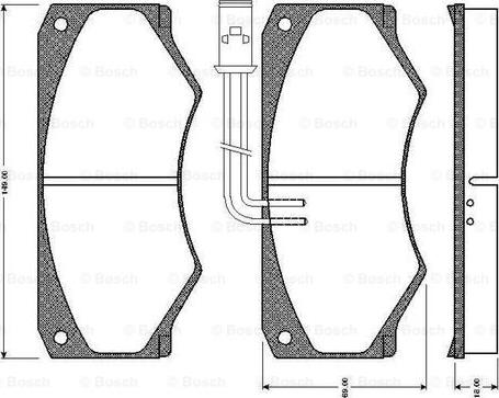 BOSCH 0 986 TB2 484 - Kit pastiglie freno, Freno a disco www.autoricambit.com