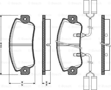 BOSCH 0 986 TB2 480 - Kit pastiglie freno, Freno a disco www.autoricambit.com