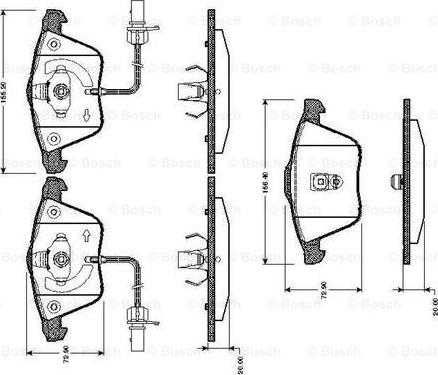 BOSCH 0 986 TB2 436 - Kit pastiglie freno, Freno a disco www.autoricambit.com