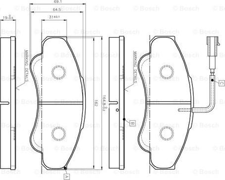 BOSCH 0 986 TB2 431 - Kit pastiglie freno, Freno a disco www.autoricambit.com