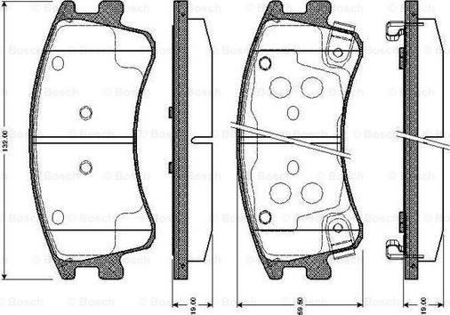 BOSCH 0 986 TB2 437 - Kit pastiglie freno, Freno a disco www.autoricambit.com