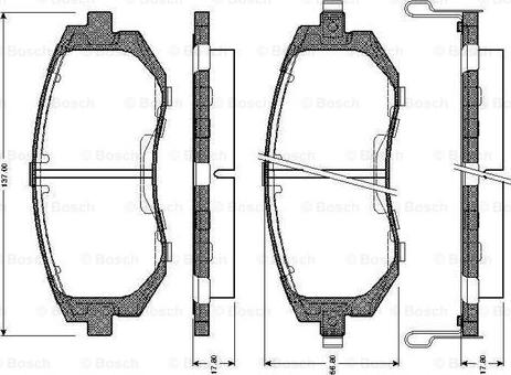 BOSCH 0 986 TB2 428 - Kit pastiglie freno, Freno a disco www.autoricambit.com