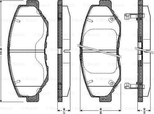 BOSCH 0 986 TB2 427 - Kit pastiglie freno, Freno a disco www.autoricambit.com