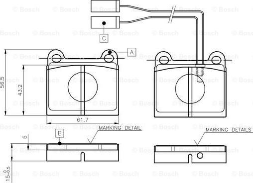 BOSCH 0 986 TB2 471 - Kit pastiglie freno, Freno a disco www.autoricambit.com