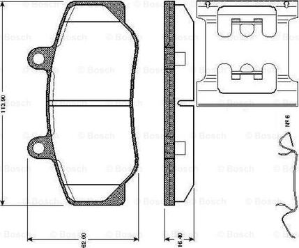 BOSCH 0 986 TB2 542 - Kit pastiglie freno, Freno a disco www.autoricambit.com