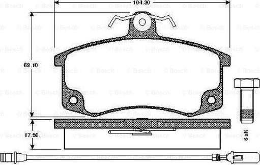 BOSCH 0 986 TB2 567 - Kit pastiglie freno, Freno a disco www.autoricambit.com