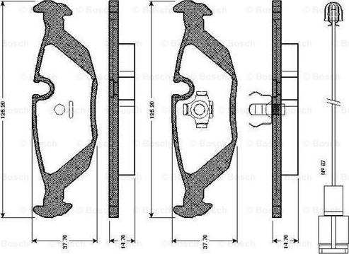 BOSCH 0 986 TB2 531 - Kit pastiglie freno, Freno a disco www.autoricambit.com