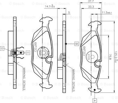 BOSCH 0 986 TB2 532 - Kit pastiglie freno, Freno a disco www.autoricambit.com