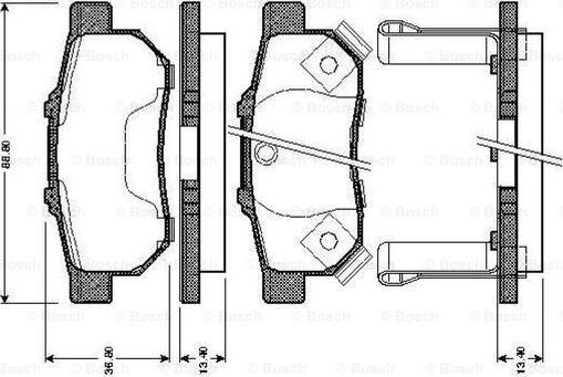 BOSCH 0 986 TB2 573 - Kit pastiglie freno, Freno a disco www.autoricambit.com