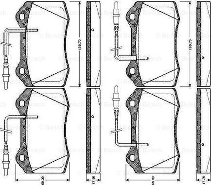 BOSCH 0 986 TB2 694 - Kit pastiglie freno, Freno a disco www.autoricambit.com