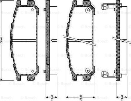 BOSCH 0 986 TB2 645 - Kit pastiglie freno, Freno a disco www.autoricambit.com