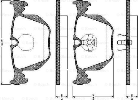 BOSCH 0 986 TB2 665 - Kit pastiglie freno, Freno a disco www.autoricambit.com