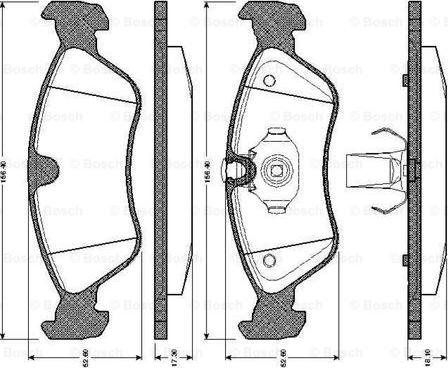 BOSCH 0 986 TB2 612 - Kit pastiglie freno, Freno a disco www.autoricambit.com