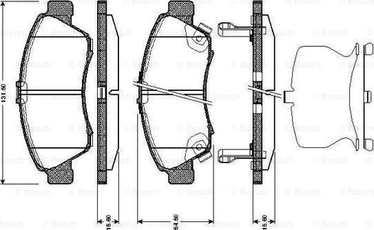 BOSCH 0 986 TB2 686 - Kit pastiglie freno, Freno a disco www.autoricambit.com