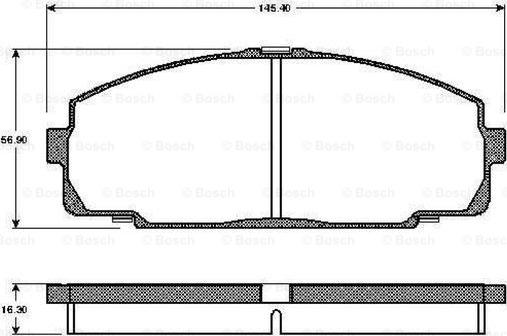 BOSCH 0 986 TB2 688 - Kit pastiglie freno, Freno a disco www.autoricambit.com