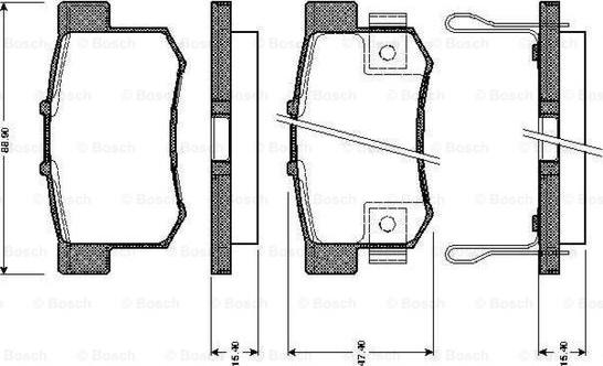 BOSCH 0 986 TB2 637 - Kit pastiglie freno, Freno a disco www.autoricambit.com