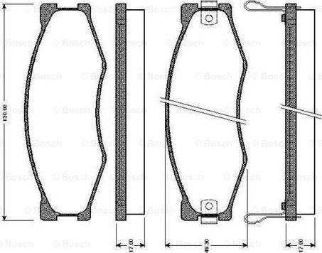 BOSCH 0 986 TB2 098 - Kit pastiglie freno, Freno a disco www.autoricambit.com