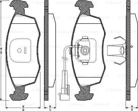 BOSCH 0 986 TB2 093 - Kit pastiglie freno, Freno a disco www.autoricambit.com