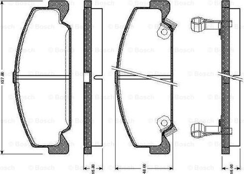 BOSCH 0 986 TB2 097 - Kit pastiglie freno, Freno a disco www.autoricambit.com