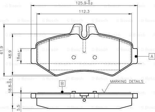 BOSCH 0 986 TB2 046 - Kit pastiglie freno, Freno a disco www.autoricambit.com