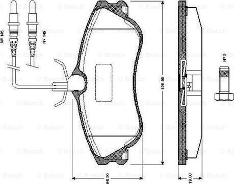 BOSCH 0 986 TB2 042 - Kit pastiglie freno, Freno a disco www.autoricambit.com