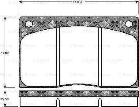 BOSCH 0 986 TB2 057 - Kit pastiglie freno, Freno a disco www.autoricambit.com