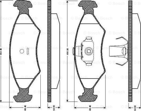 BOSCH 0 986 TB2 066 - Kit pastiglie freno, Freno a disco www.autoricambit.com