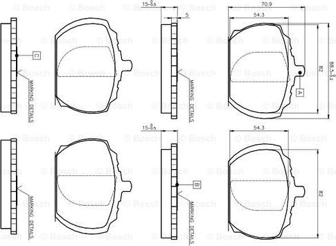 BOSCH 0 986 TB2 061 - Kit pastiglie freno, Freno a disco www.autoricambit.com