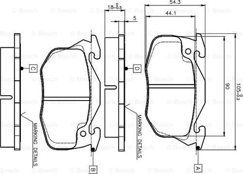 BOSCH 0 986 TB2 009 - Kit pastiglie freno, Freno a disco www.autoricambit.com