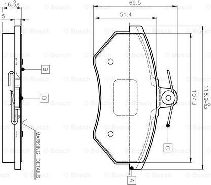 BOSCH 0 986 TB2 004 - Kit pastiglie freno, Freno a disco www.autoricambit.com