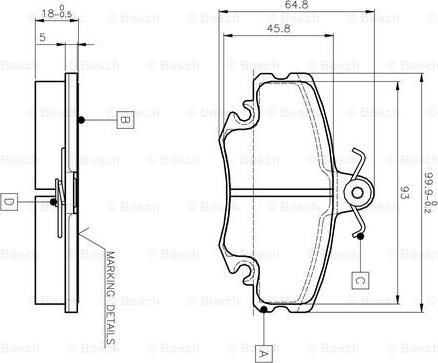 BOSCH 0 986 TB2 005 - Kit pastiglie freno, Freno a disco www.autoricambit.com