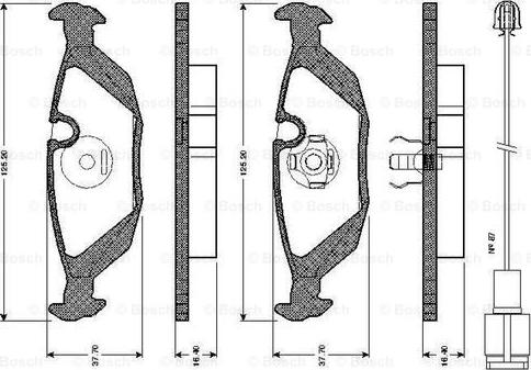 BOSCH 0 986 TB2 082 - Kit pastiglie freno, Freno a disco www.autoricambit.com