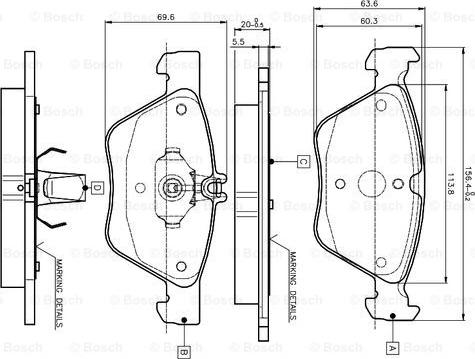 BOSCH 0 986 TB2 034 - Kit pastiglie freno, Freno a disco www.autoricambit.com