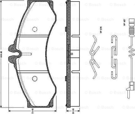 BOSCH 0 986 TB2 037 - Kit pastiglie freno, Freno a disco www.autoricambit.com